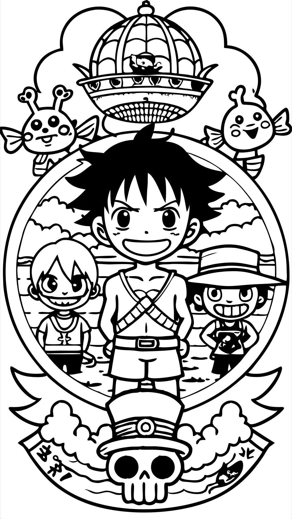 one piece coloring page